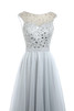 Robe de soirée classique elégant de col bateau manche nulle branle - 2