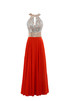 Mitte Rücken trägerlos Chiffon traumhaftes extravagantes Abendkleid mit Reißverschluss - 1