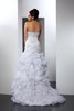 Perlenbesetztes Meerjungfrau Stil Organza Ärmellos Prächtiges Brautkleid - 2