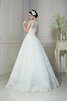 Robe de mariée naturel facile elevé a-ligne avec fleurs - 2