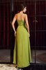 Robe demoiselle d'honneur bref de bustier asymétrique manche nulle avec chiffon - 30