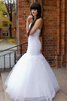 Reißverschluss Ärmelloses Tüll glamouröses bodenlanges Brautkleid mit natürlicher Taille - 4