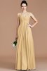 Robe demoiselle d'honneur naturel en chiffon de col en cœur jusqu'au sol d'empire - 19