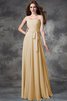 Normale Taille A-Line Chiffon Bodenlanges Anständiges Brautjungfernkleid - 6