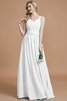 Ärmelloses Prinzessin A-Line Bodenlanges Brautjungfernkleid mit V-Ausschnitt - 35
