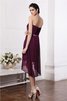 Robe de cocktail courte plissé avec fronce ceinture avec ruban - 2