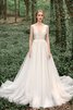 Robe de mariée a salle intérieure ligne a splendide de col en v serieuse - 1