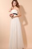Abito da Damigella con Nastro senza strap Semplice con Fusciacca in Chiffon con Piega - 4