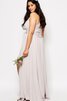 Abito da Damigella A-Line Senza Maniche con Spacco Davanti con Increspato in Chiffon Anello - 2