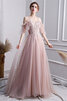 Vestido de Fiesta de Cordón de Abalorio de Deslumbrante de Sin mangas - 1