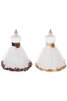 Robe de cortège enfant plissé en tulle manche nulle longueur au ras du sol de lotus - 3