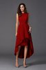 Abito da Damigella in Chiffon Asimmetrici Senza Maniche Alta Bassa Mini - 23