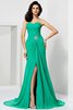 Perlenbesetztes Ärmelloses Chiffon Natürliche Taile Etui Abendkleid - 1
