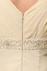 Abito da Sera A Terra senza strap con Increspato in Chiffon con Perline - 7