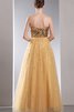 Paillettenbesetztes Herz-Ausschnitt Tüll A-Linie Abendkleid - 3