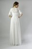 Robe de mariée romantique simple femme branché vintage au niveau de cou - 2