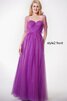 Vestido de Dama de Honor de Corte-A en Tul de Fajas de Sin mangas de Escote Corazón - 4