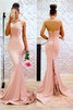 Vestido de Noche en Estire Satin de Llamativo de Sin mangas de Escote halter - 3