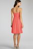 Robe demoiselle d'honneur bref en chiffon ruché col en forme de cœur - 3