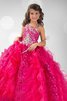 Vestido de Floristas de Corte Evasé en Lentejuelas de Largo de Hasta el suelo - 1