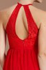 Vestido de Dama de Honor de Corte-A de Hasta el suelo de Escote halter - 3