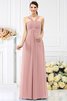 Plissiertes Ärmellos Empire Taille Brautjungfernkleid mit Spaghettiträger aus Chiffon - 21