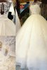 Abito da sposa appariscente con ricamo elegante in tulle retro a sala - 3