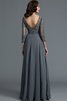 Prinzessin A-Linie Normale Taille Bodenlanges Brautmutterkleid aus Chiffon - 2