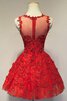 Robe fête de la rentrée bref plissage a-ligne avec fleurs au niveau de cou - 2