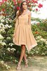 Abito da Damigella Cerniera con Fiore in Chiffon Cuore A-Line - 12