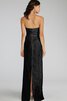 Robe demoiselle d'honneur moderne de col entaillé longueru au niveau de sol de bustier - 7
