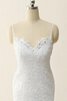 Vestido de Novia en Encaje y Organza y Satén de Botón de Cremallera - 3