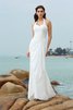 Ewiges Enges Plissiertes Strand Nackenband Brautkleid - 1