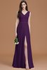Robe demoiselle d'honneur naturel ruché avec chiffon ligne a manche nulle - 19