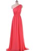 Normale Taille plissiertes a linie Modern bodenlanges Brautjungfernkleid - 9