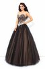 Abito Quinceanera Cuore con Perline Lungo Ball Gown A Terra - 4