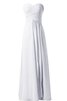 Abito da Damigella Cerniera Cuore A-Line A Terra in Chiffon con Piega - 11