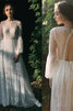Abito da sposa a spiaggia giunonico cerniera a terra in stain elastico decorato - 2