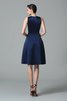 Robe demoiselle d'honneur en satin de lotus avec zip manche nulle de princesse - 30