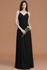 Vestido de Dama de Honor en Gasa de Natural de Volantes Adorno de Hasta el suelo - 8