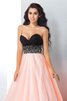 Perlenbesetztes Ärmelloses Satin Bodenlanges Quinceanera Kleid mit Herz-Ausschnitt - 5