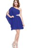 Paillettenbesetztes Chiffon A-Linie legeres kurzes Ballkleid mit langen Ärmeln - 1