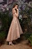 Vestido de Cóctel de Brillante de Natural de con Lentejuelas de Largo - 10