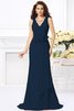 Robe demoiselle d'honneur naturel longue avec fleurs manche nulle de col en v - 10