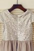 A-Linie Chiffon Normale Taille Blumenmädchenkleid ohne Ärmeln mit Kurzen Ärmeln - 3