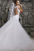 Robe de mariée impressioé vintage de sirène avec sans manches avec broderie - 2