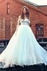 Abito da Sposa Senza Maniche in Pizzo con Piega Schiena Nuda in pizzo in Tulle - 1