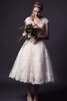 Abito da Sposa con Manica Corte Elegante Semplice originale in Pizzo in Chiffon - 1