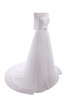 Elastischer Satin schwingendes besonderes romantisches formelles Brautkleid mit Knöpfen - 4