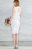 Robe de mariée naturel avec chiffon trou de serrure v encolure de longueur à genou - 2